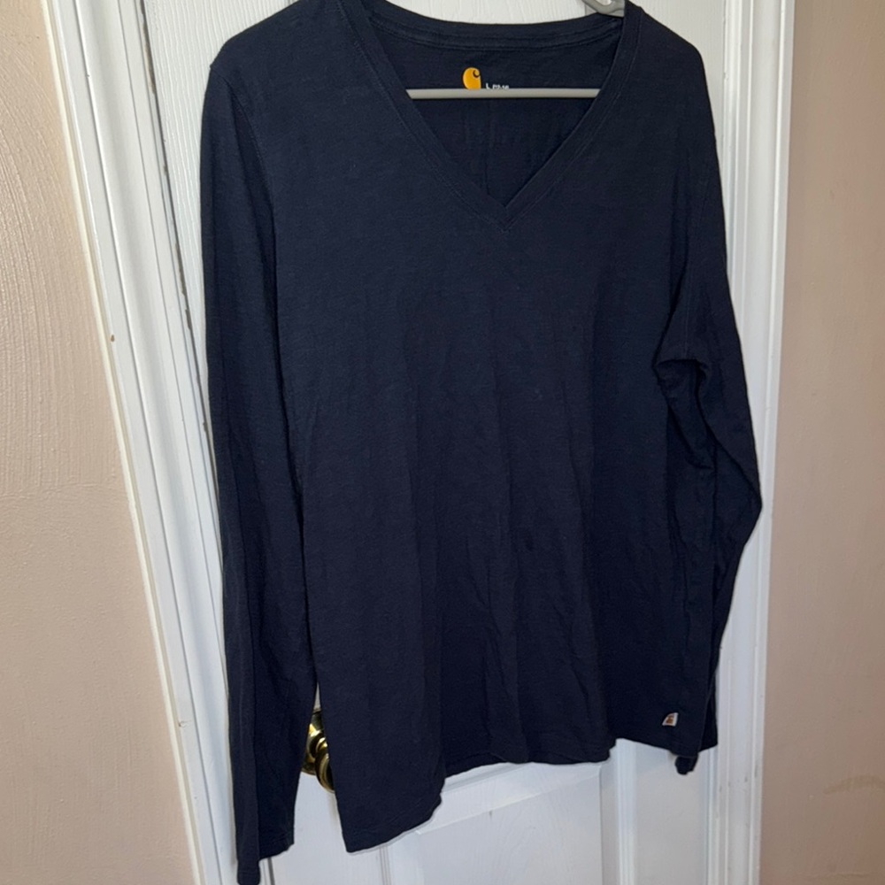 Carhartt Women's Long Sleeve Tee - Navy Blue